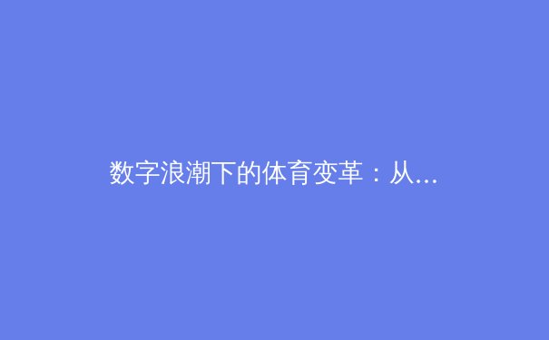 数字浪潮下的体育变革：从观赛体验到产业生态的重塑 - 4